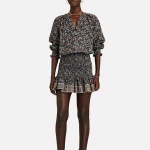 Veronica Beard Black and Blue Floral Dress